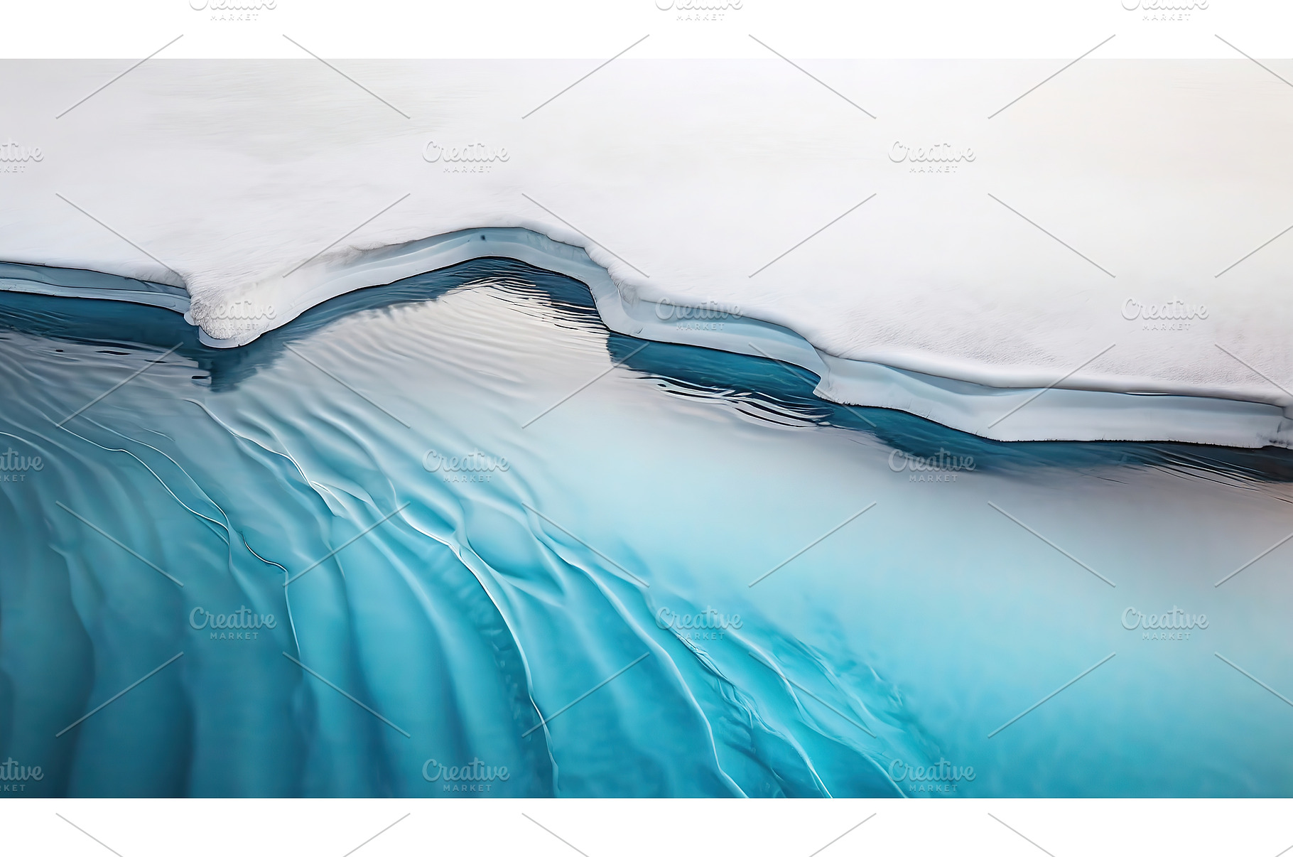 An abstract icy blue landscape with, an Abstract Photo by Igor Tichonow