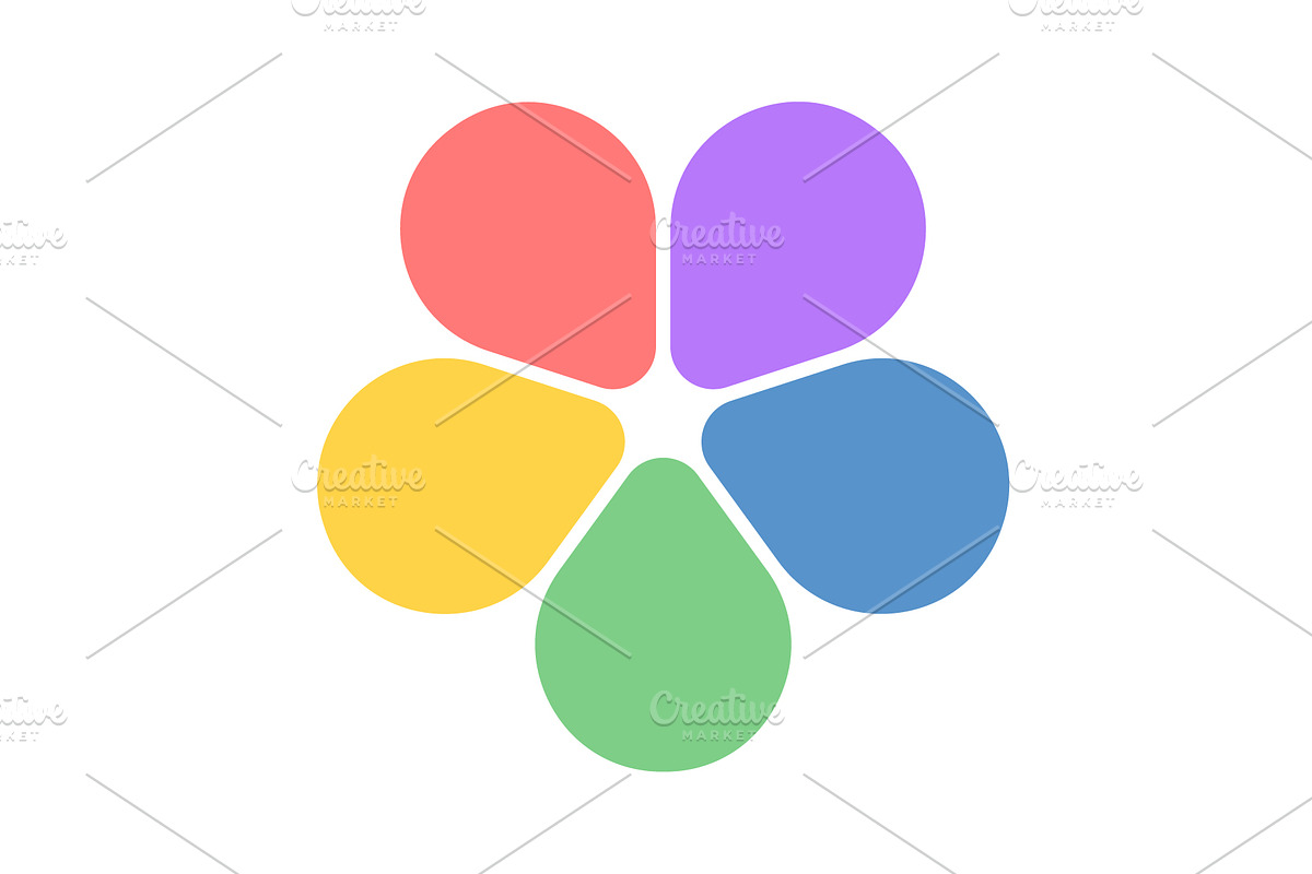 Flower petal circle diagram, an Object Graphic by Elena Pimukova (Photo 2 of 9)