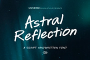 Astral Reflection, a Script Font by UNIVERSEdesignstudio (Thumbnail 1 of 9)