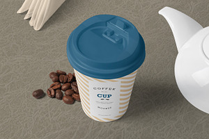 9oz Takeaway Coffee Cup Mockups