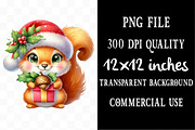 Cute Christmas Critters Clipart, an Illustration by Designking (Thumbnail 4 of 5)
