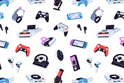 Video game devices set, backgrounds, a Technology Illustration by PaperTrident (Thumbnail 6 of 6)