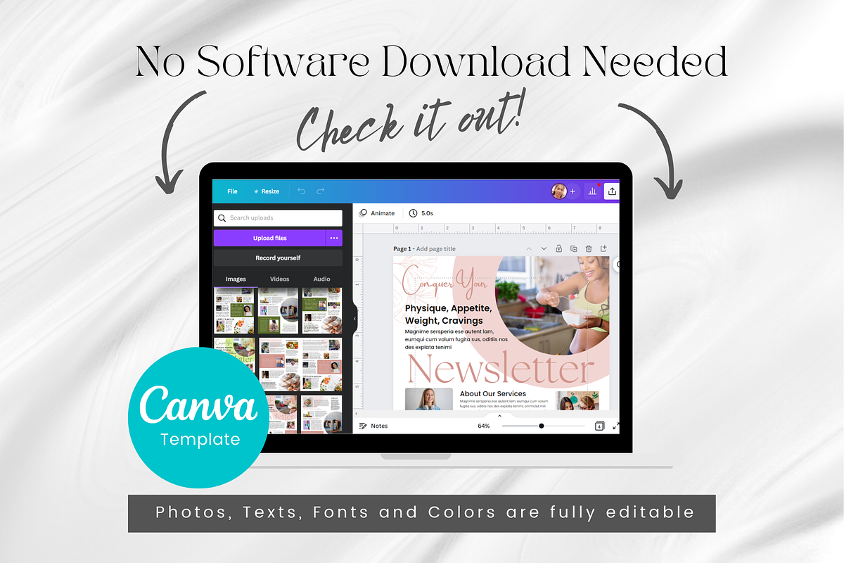 Yoga Class Newsletter Template | Canva preview 4