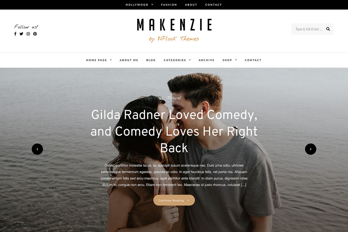 Makenzie - Lifestyle Personal Blog, a WordPress Template by WPlook WordPress Themes (Photo 2 of 3)
