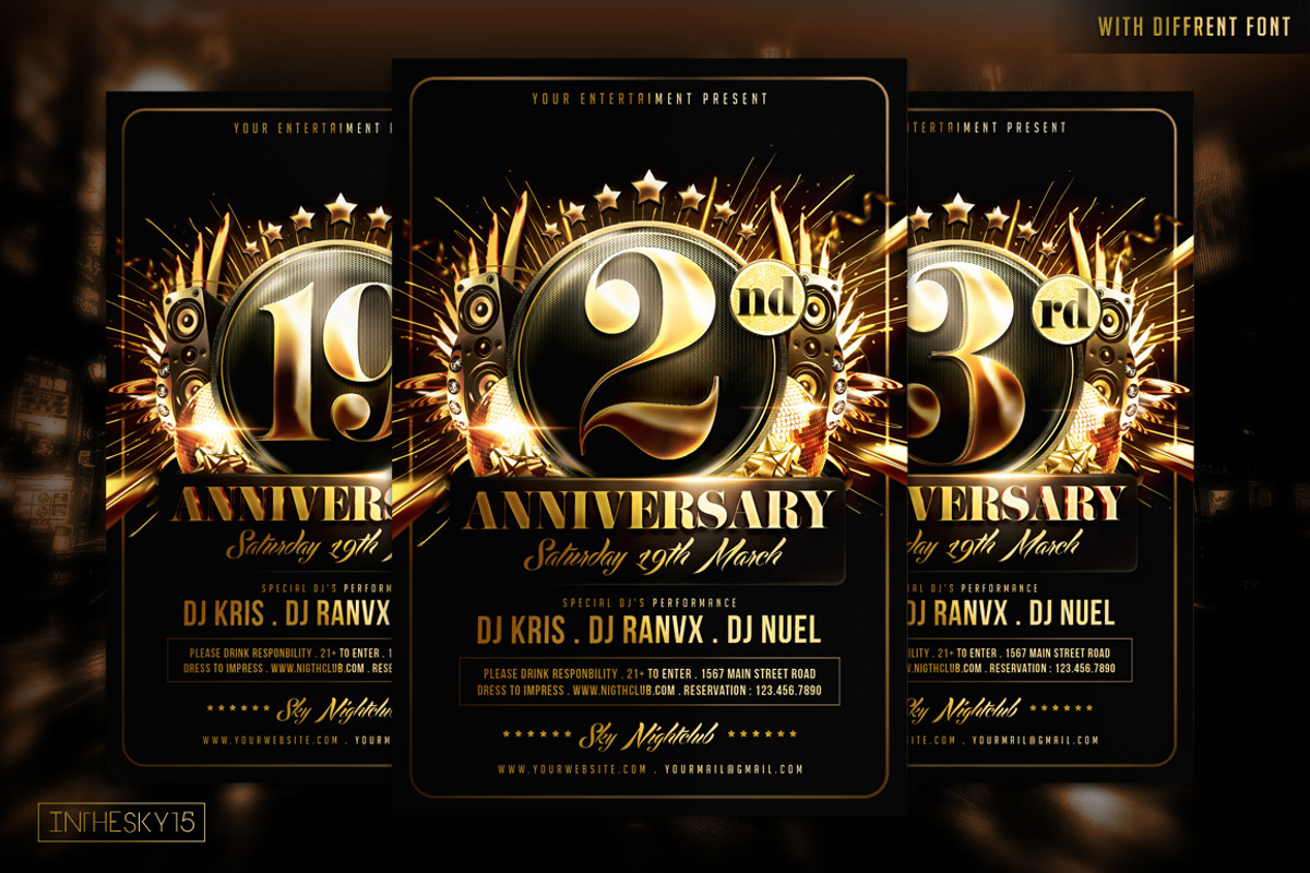 Anniversary Flyer Template, a Flyer Template by InTheSky15 (Photo 2 of 4)