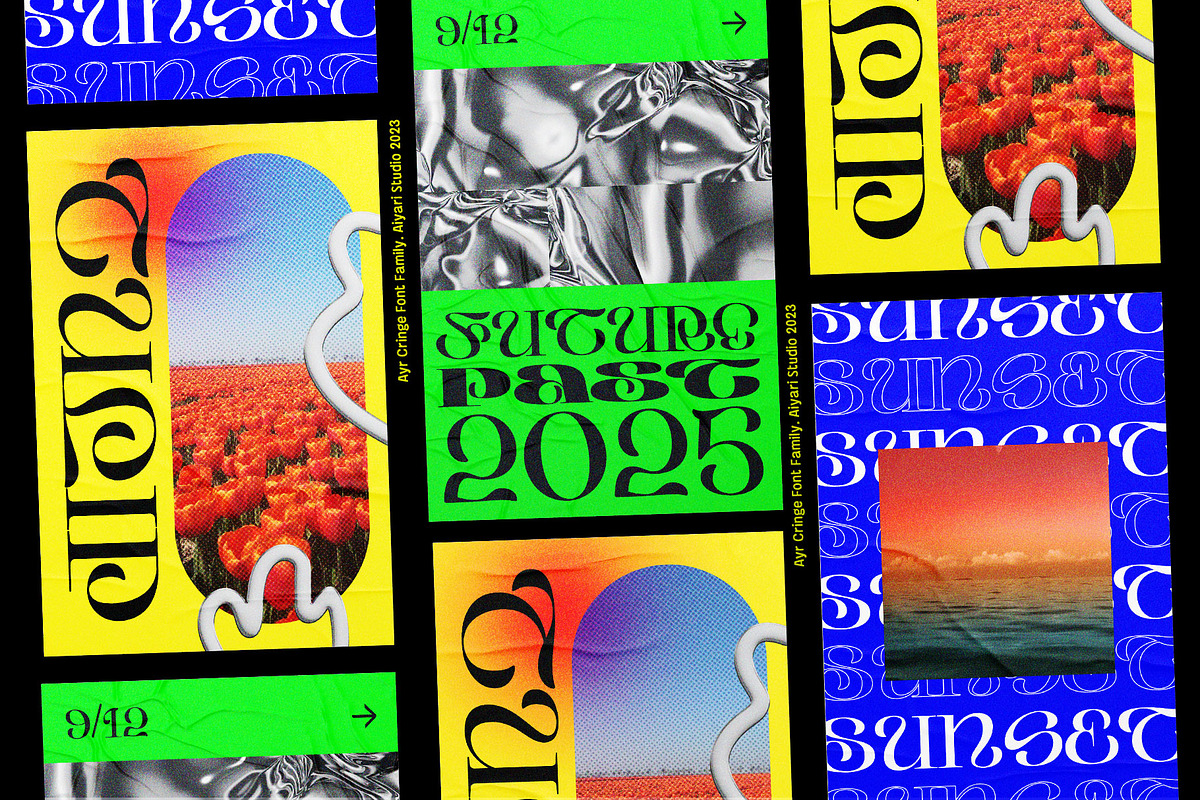 Cringe Experimental Typeface, a Serif Font by Aiyari (Photo 9 of 14)