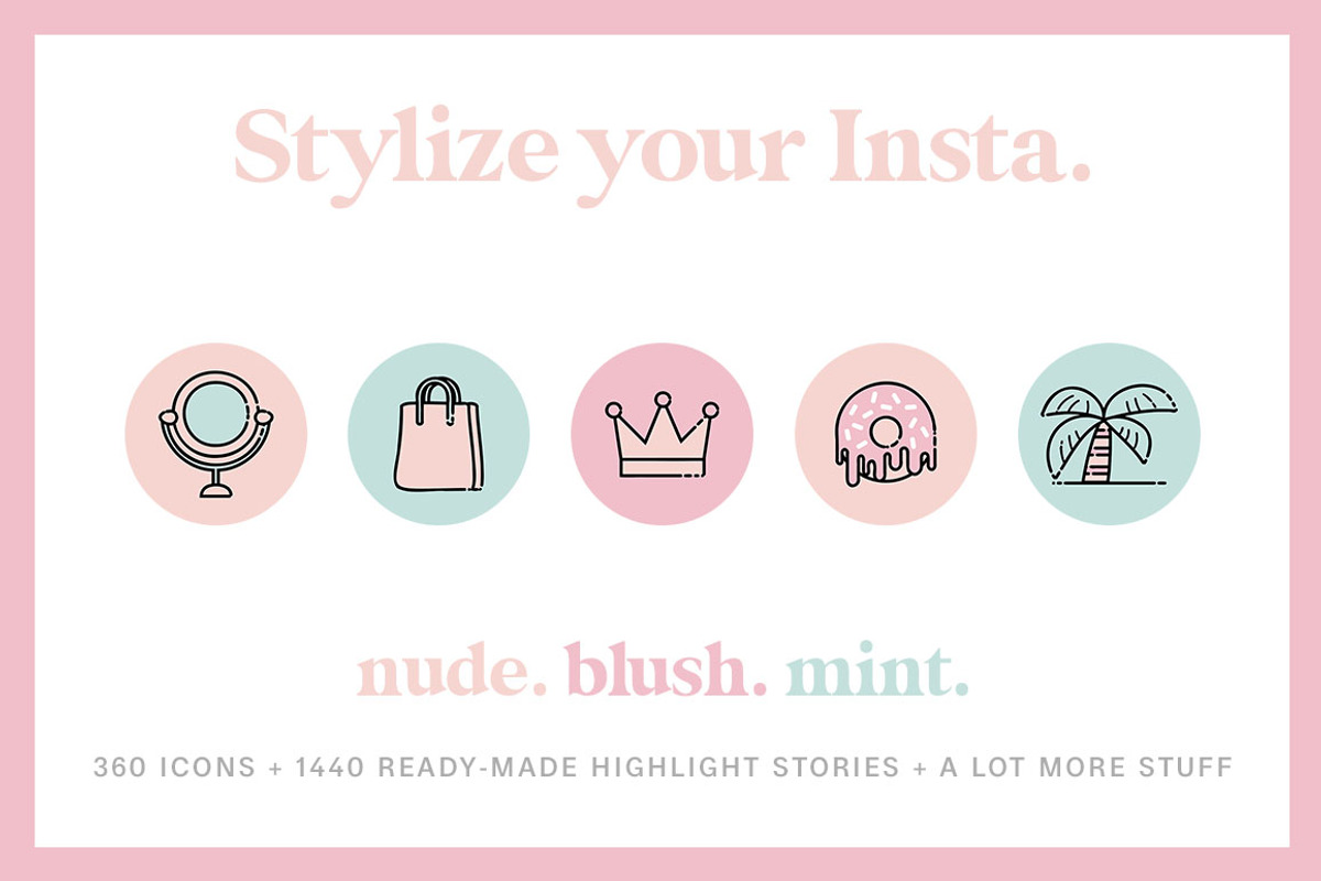 Cute Instagram Highlight Icon Bundle, an Icon by Pulpixel Design (Photo 2 of 24)