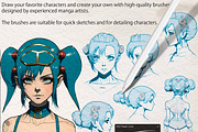 104 MagicPro Manga Procreate Brushes, a Brush Add-On by BrushArchive (Thumbnail 4 of 10)