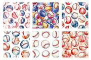 Baseball Seamless Pattern, an Illustration by SinaCreation (Thumbnail 2 of 5)