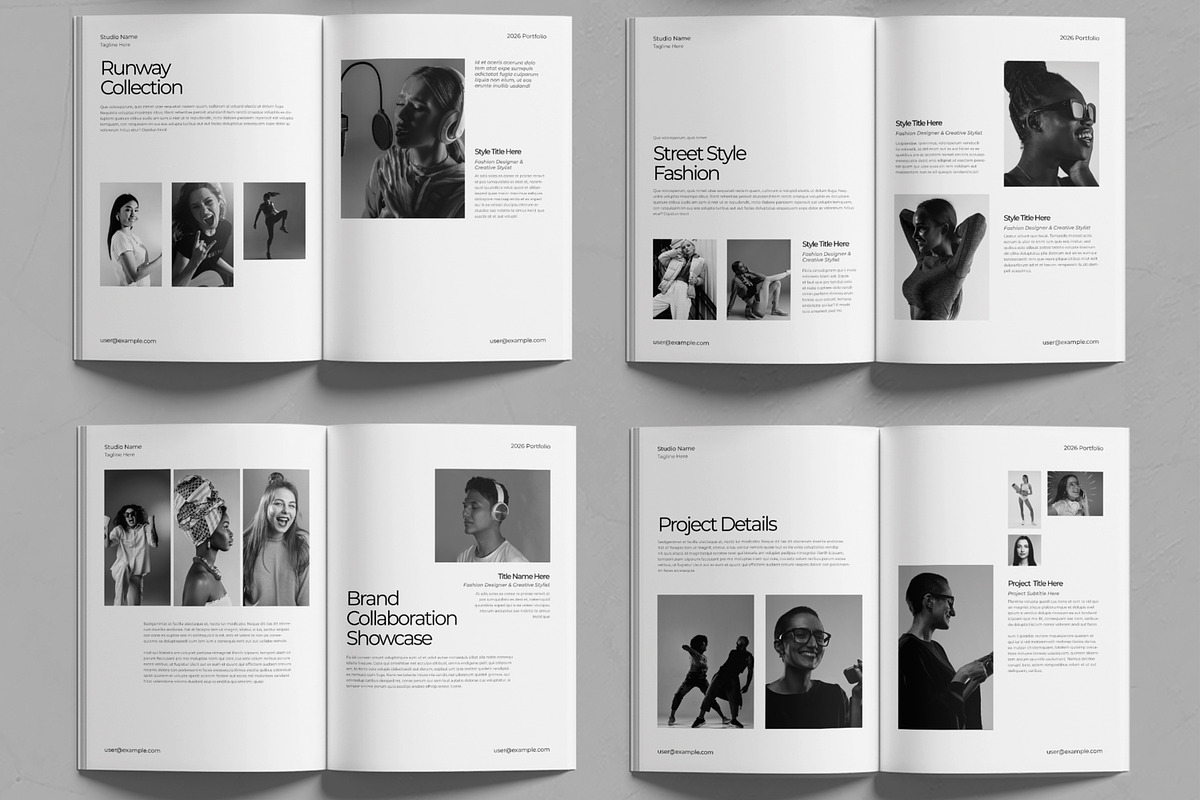 Fashion Lookbook Portfolio Template, a Brochure Template by MightyDesign (Photo 3 of 6)