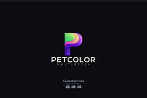 Letter P Colorful Gradient Logo