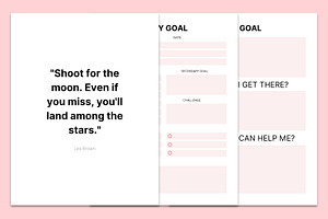 Editable Daily Goal Planner Canva