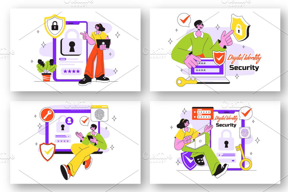 10 Digital Identity Security, a Technology Illustration by denayunebgt (Photo 3 of 4)