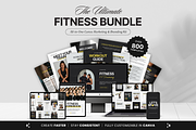 Fitness Coach Canva Template Bundle, a Social Media Template by DigiPax (Thumbnail 1 of 15)