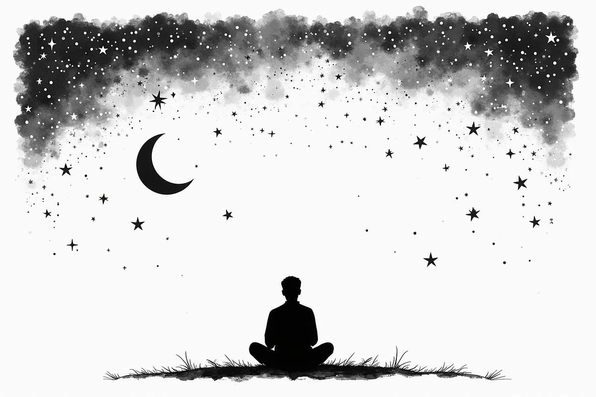 Night Sky Zen Meditation Bundle, an Illustration by hafijul (Photo 6 of 9)