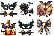 Elegant Halloween Clipart, an Illustration by DreamArtGraphic (Thumbnail 2 of 5)