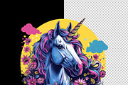 Vibrant unicorn with a spiral horn, an Animal Illustration by yod67 (Thumbnail 2 of 9)