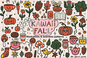 Kawaii Fall Pack - Illustrations, a Seasonal Illustration by DeniDiaz (Thumbnail 1 of 9)