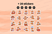 Cute Kawaii Fox Autumn Character, a Seasonal Illustration by Palau (Thumbnail 12 of 12)