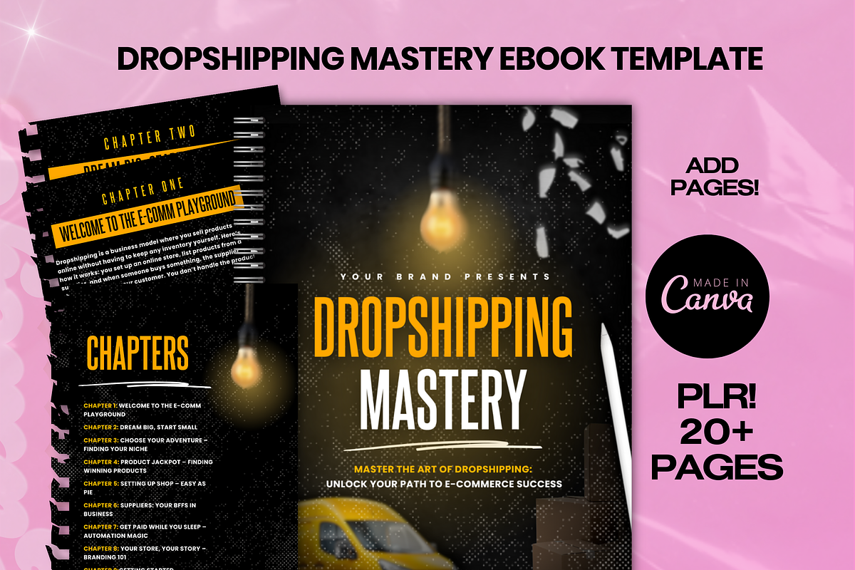PLR Dropshipping E Book Template MRR, a Marketing Template by Lux Logo Studios (Photo 1 of 5)