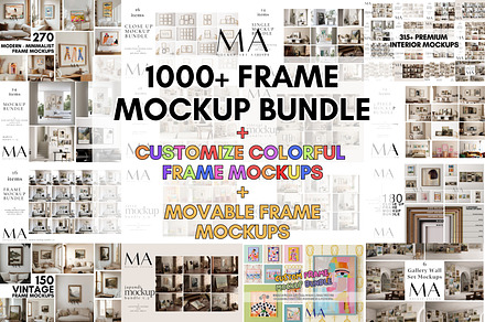 Mega Interior Frame Mockup Pack, a Household Mockup by Mockup Art Atelier