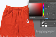 back and front short pant PSD Mockup, a Bottom Mockup by NH graphic (Thumbnail 3 of 4)