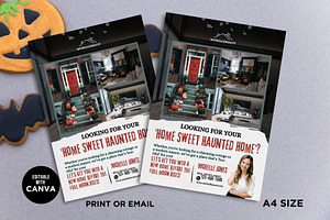 Halloween Real Estate Flyer Canva