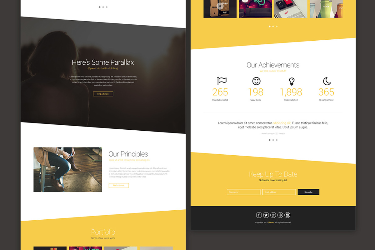 Skewed - Landing Page Template, a HTML Template by Medialoot (Photo 3 of 4)
