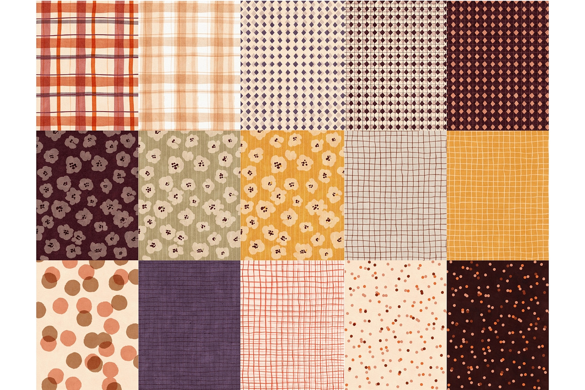 100 Hand-Drawn Autumn Backgrounds, a Background Graphic by PaperJamLab (Photo 6 of 16)