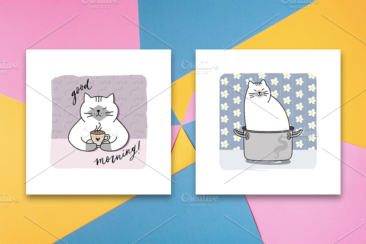 Illustrations with apathetic cat p.2, an Animal Illustration by Lyolya Profitrolya (Photo 3 of 4)