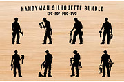 Handyman Silhouette Vector art Set, a Person Illustration by Gfx Expert Team (Thumbnail 1 of 3)