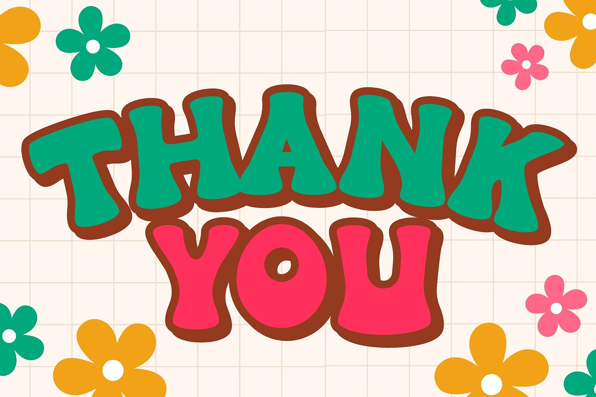 Rainbow Night is a retro groovy font, a Handwritten Font by Brown Cupple (Photo 6 of 6)