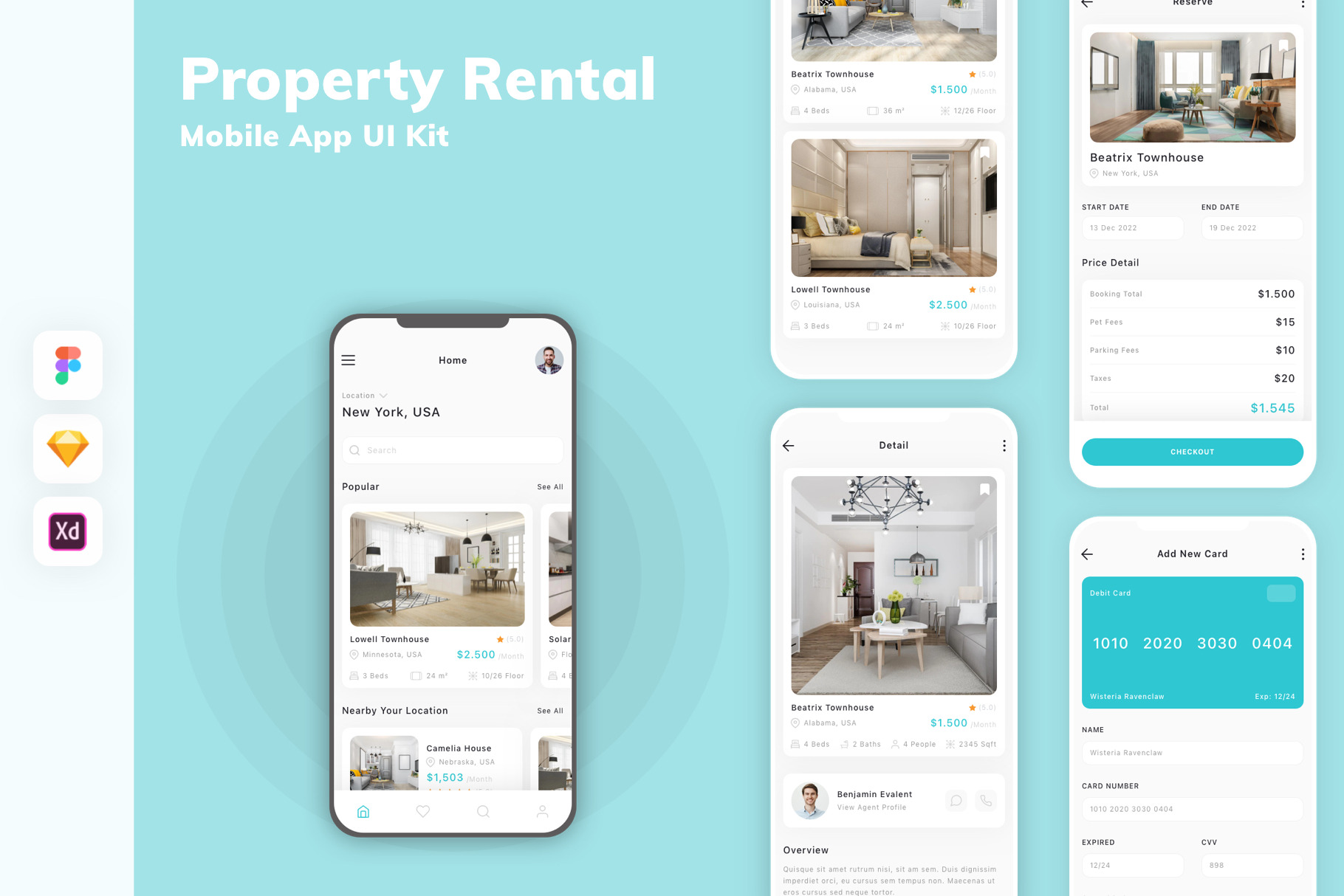 Property Rental Mobile App UI Kit, an UI Kit Template by uicube