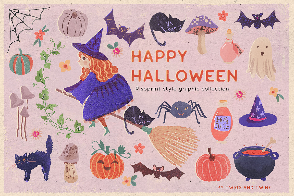 Happy Halloween Clipart, an Illustration by Twigs and Twine (Photo 1 of 8)