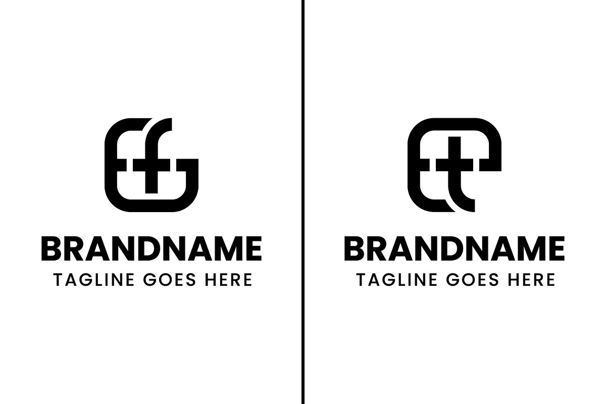 Letters GF or ET Monogram Logo, a Branding & Logo Template by Pray Art Design Studio
