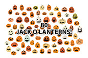 80 Hand Drawn Jack-O-Lantern Vectors, an Illustration by MarkieAnn Creative (Thumbnail 5 of 5)