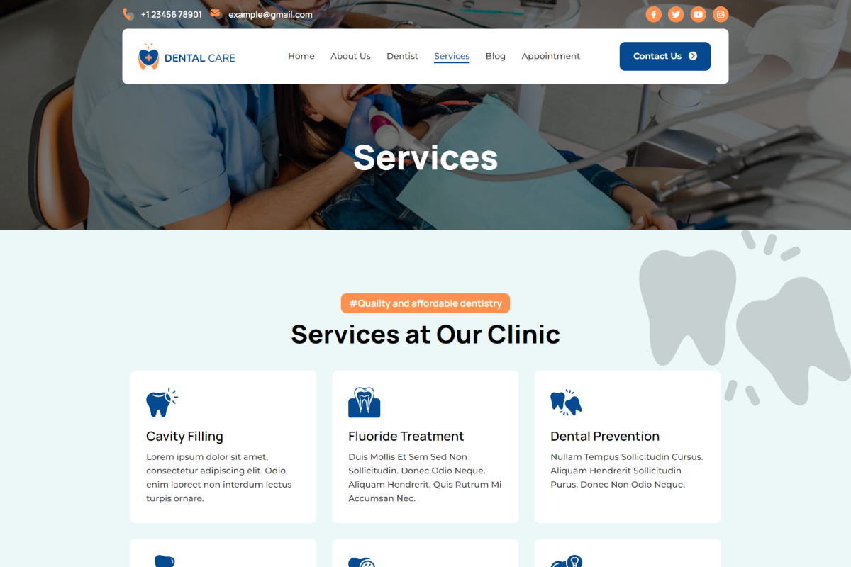 Dentalcare - Dentist Elementor Kit, a WordPress Template by Techeshta Solutions (Photo 4 of 6)