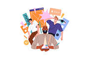 UX UI design concept set, a Work Illustration by PaperTrident (Thumbnail 2 of 5)