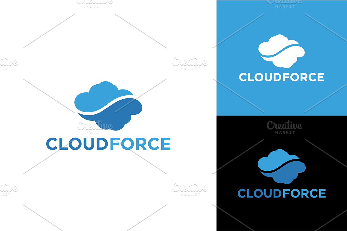 Cloud Force Logo, a Branding & Logo Template by zaqilogo
