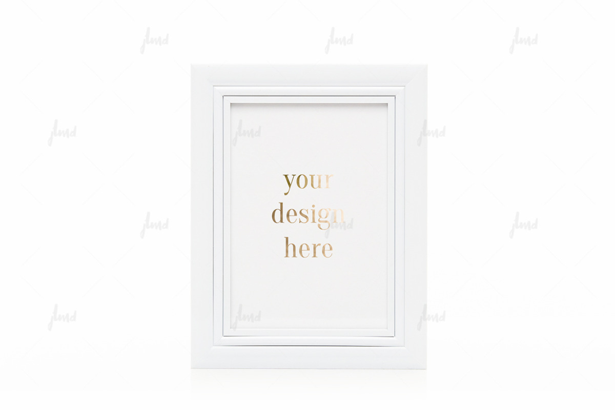 White 5x7 frame isolated mockup, a Print Template by JustLikeMyDesktop (Photo 2 of 3)