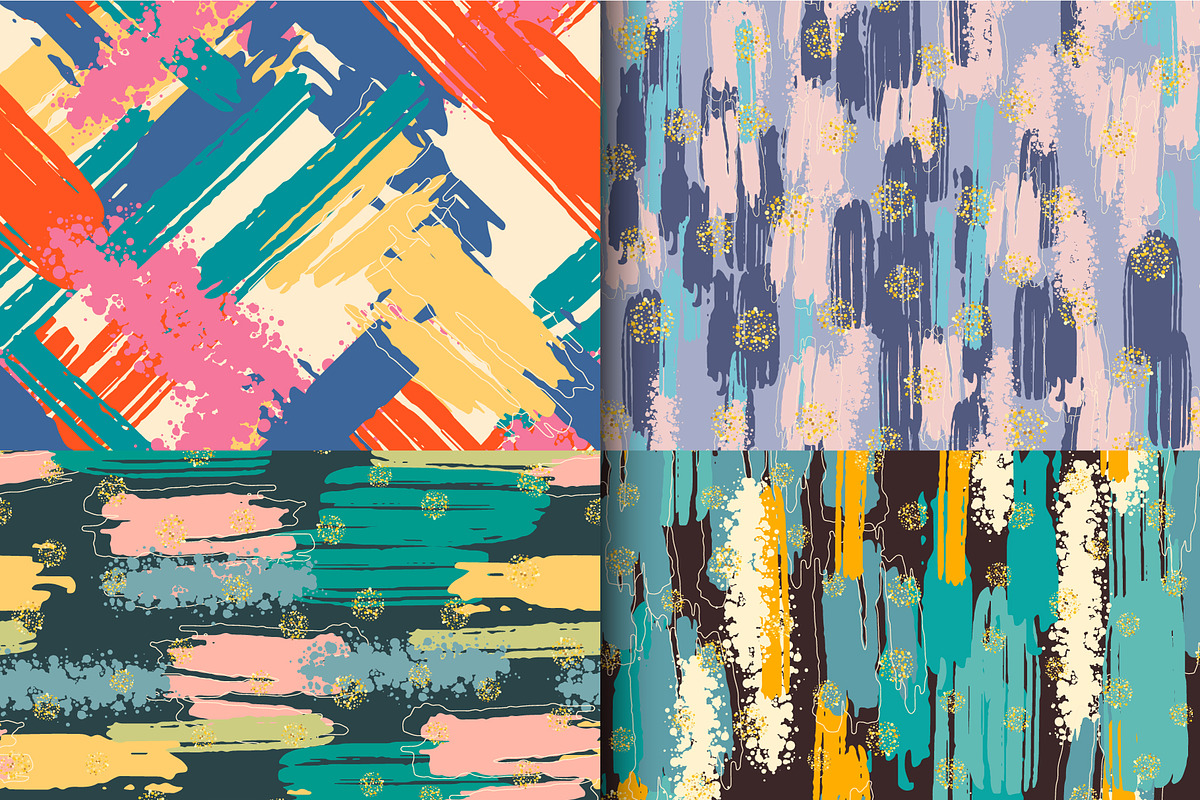 ABSTRACT seamless patterns (EPS+JPG), a Pattern Graphic by Ibrin's Shop (Photo 2 of 4)