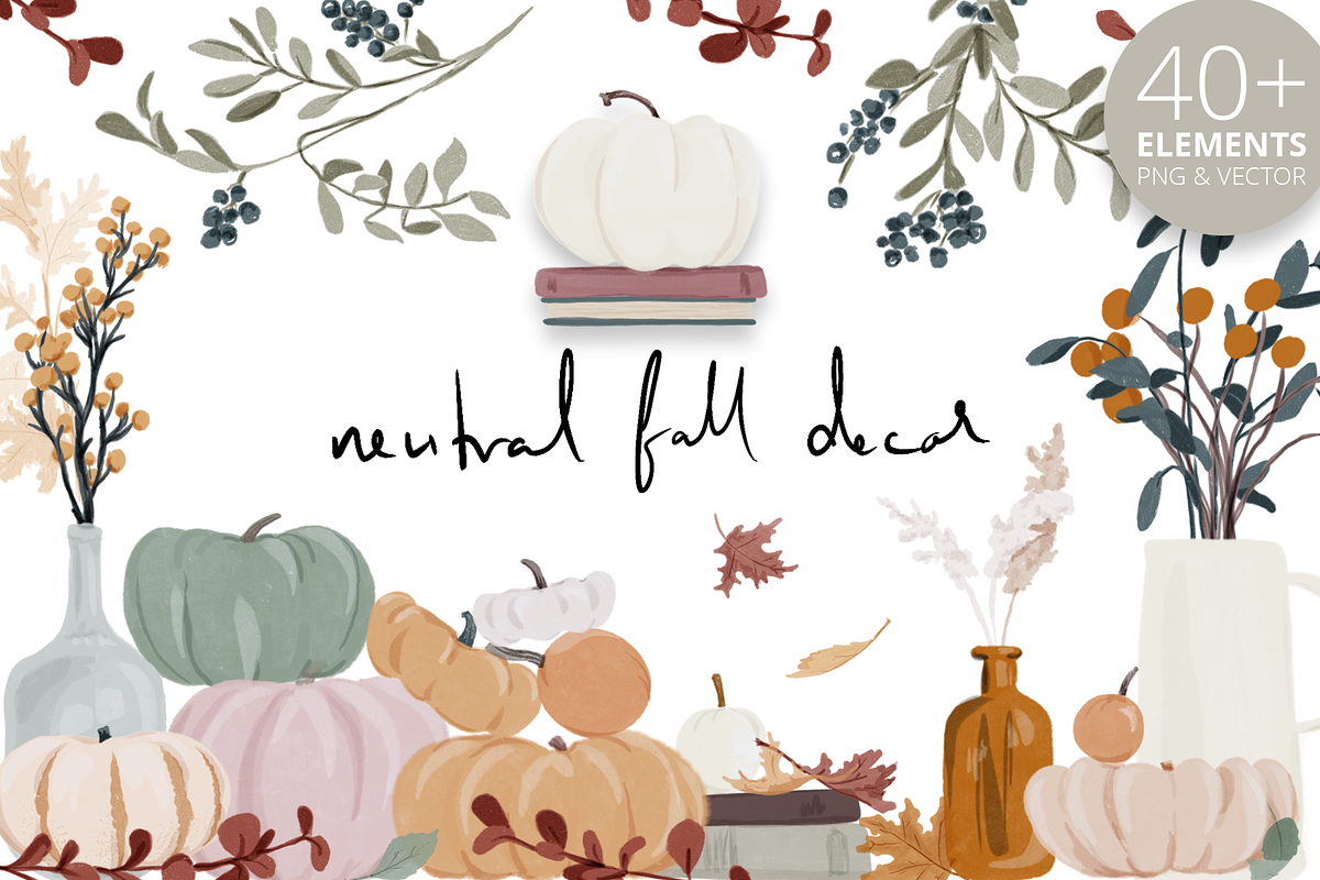 Neutral Fall Decor, a Decorative Illustration by plaidGecko (Photo 1 of 3)