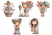 Whimsical Valentine Fairy Clipart, an Illustration by Daily.Designs (Thumbnail 5 of 6)