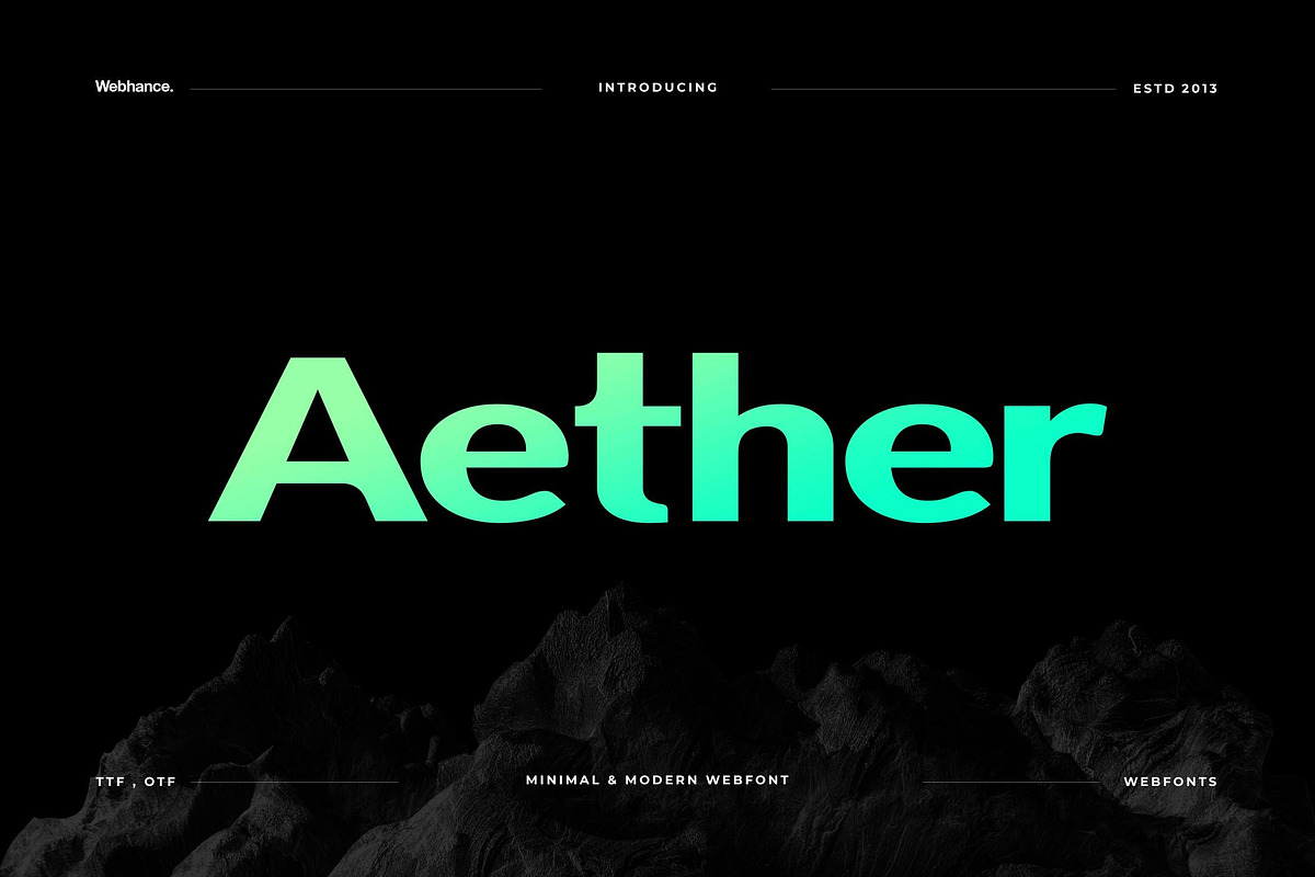 Aether - Modern Sans-Serif Font, a Sans Serif Font by Webhance Studio (Photo 2 of 8)