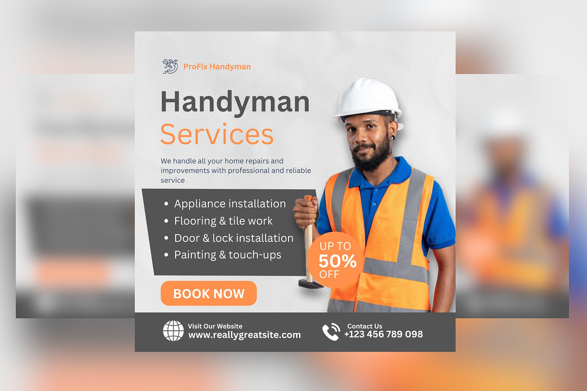 Handyman Services Poster Bundle, a Marketing Template by Mr. Temp Studio (Photo 5 of 6)