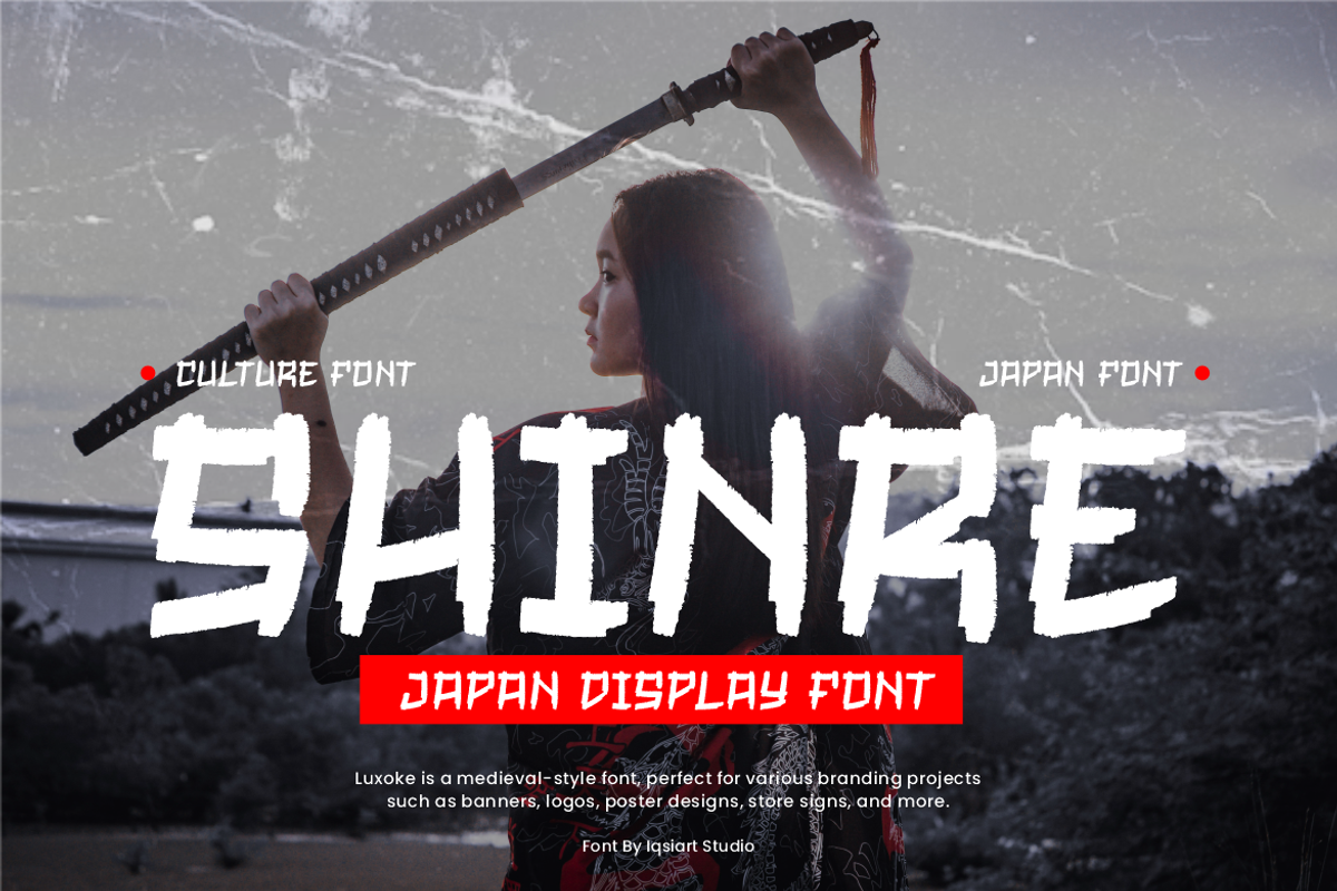 Shinre - Japanese Font, a Handwritten Font by Iqsiart Studio (Photo 1 of 7)