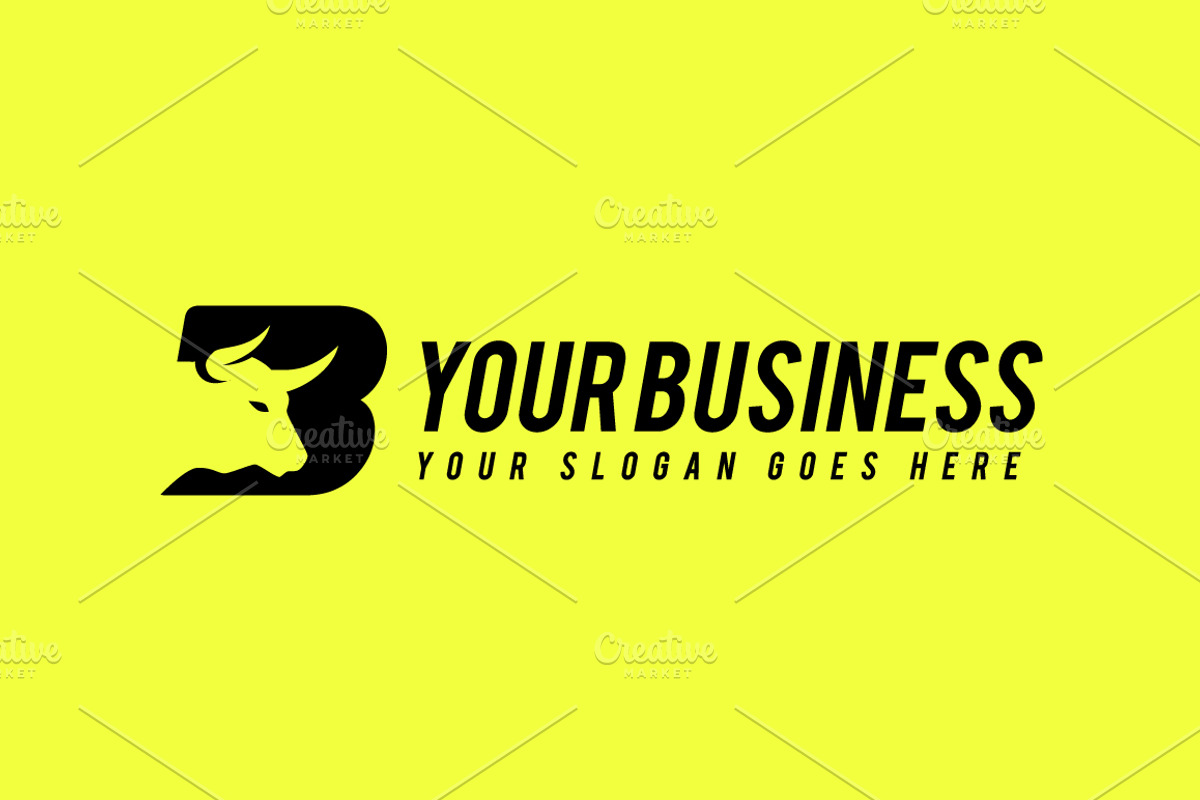 Letter B with Bull Head Design, a Branding & Logo Template by Toko Pak Sabar (Photo 3 of 4)