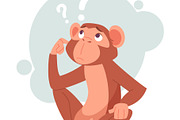 Confused cartoon monkey with, a Food Illustration by Onyx (Thumbnail 2 of 3)