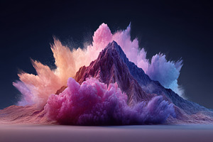 Surreal powder mountain explosion, an Abstract Photo by AlyaAnd