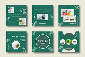 Indoor Gardening House  Social Media, a Social Media Template by MightyDesign